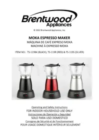 Notice Brentwood TS-119BK Machine à café
