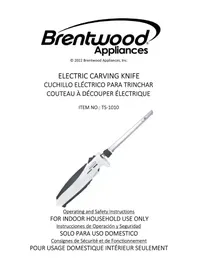 Notice Brentwood TS-1010 Couteau