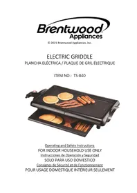 Notice Brentwood TS-840 Plaque de grill
