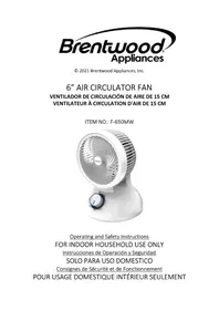 Notice Brentwood F-650MW Ventilateur