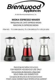 Notice Brentwood TS-119R Machine à café