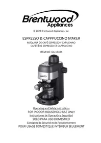 Notice Brentwood GA-134BK Machine à café