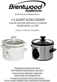 Notice Brentwood SC-115S Mijoteuse