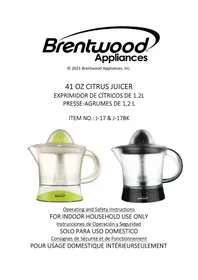 Notice Brentwood J-17BK Extracteur de jus