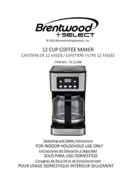 Notice Brentwood TS-222BK Machine à café