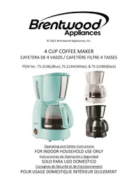 Notice Brentwood TS-213W Machine à café