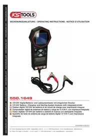 Notice KS Tools 550.1649 équipements de mesure