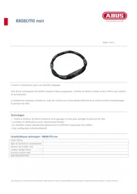 Notice ABUS 8808C Serrure