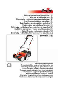 Notice Grizzly ERV 1801-37 ZV Tondeuse à gazon