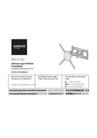 Notice SANUS MFLF1 Meuble TV