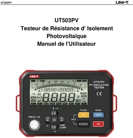 Notice Uni-T UT503PV équipements de mesure