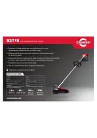 Notice Cramer 82T15 Coupe-herbe
