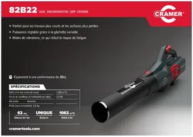 Notice Cramer 82B22 Souffleur