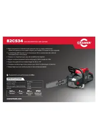 Notice Cramer 82CS34 Scie