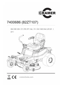 Notice Cramer 82ZT107 Tondeuse à gazon
