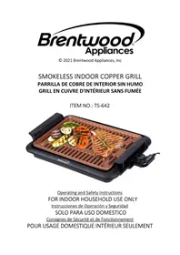 Notice Brentwood TS-642 Plaque de grill