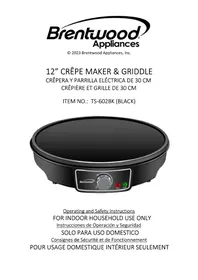 Notice Brentwood TS-602BK Gaufrier