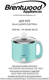 Notice Brentwood HP-3016BL Râpe électrique