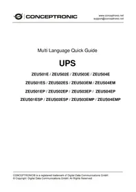 Notice CONCEPTRONIC ZEUS04EP Alimentation d'énergie non interruptible