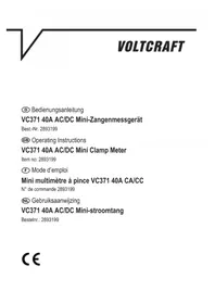 Notice VOLTCRAFT VC371 Multimètre