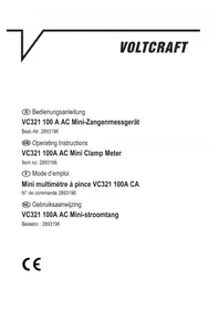 Notice VOLTCRAFT VC321 Multimètre