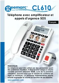Notice GEEMARC CL610 Téléphone