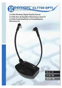 Notice GEEMARC CL7700 OPTI Casque