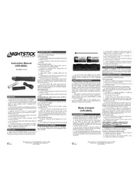 Notice NightStick UVR-588XL Lampe de poche