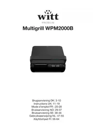Notice Witt WPM2000B Plaque de grill