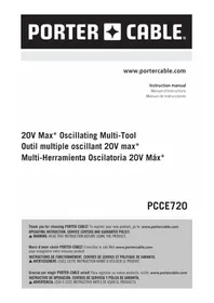 Notice Porter-Cable PCCE720 Outils multifonctions