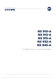 Notice RCF NX 945-A Haut-parleur
