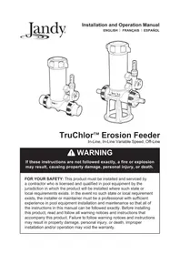 Notice Jandy TRUCHLOR EROSION FEEDER Piscine