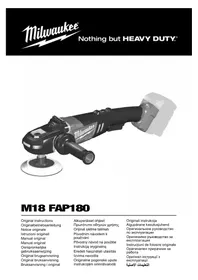 Notice MILWAUKEE M18 FAP180 Polisseuse
