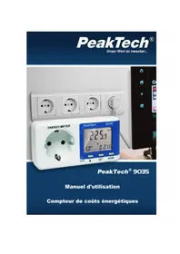 Notice PeakTech 9035 Compteur d'énergie