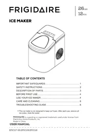 Notice FRIGIDAIRE EFIC117-SS Machine à glaçons