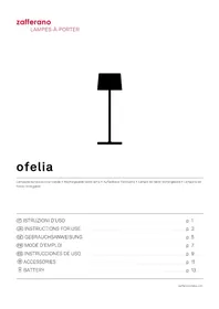 Notice Zafferano OFELIA Lampe