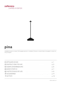 Notice Zafferano PINA PRO Lampe