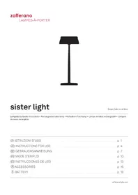 Notice Zafferano SISTER LIGHT Lampe