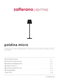 Notice Zafferano POLDINA PRO MICRO Lampe