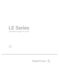 Notice DeepCool LE300 Système de refroidissement de matériel informatique