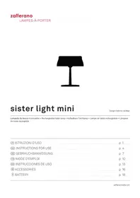 Notice Zafferano SISTER LIGHT MINI Lampe