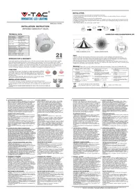 Notice V-TAC VT-8029 Détecteur de mouvements