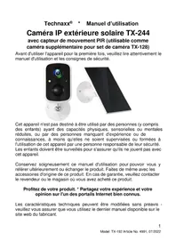 Notice TECHNAXX TX-244 Caméra de surveillance