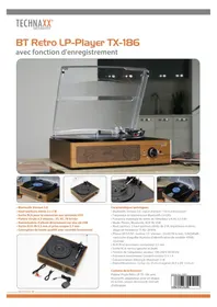 Notice TECHNAXX TX-186 Platine disque