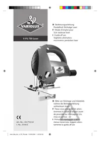 Notice Variolux V-PS 750-LASER Scie