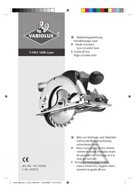 Notice Variolux V-HKS 1600-LASER Scie