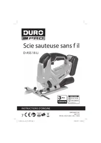 Notice DURO PRO D-ASS 18 LI Scie