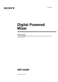 Notice SONY SRP-X500P Table de mixage