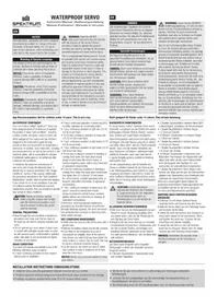 Notice SPEKTRUM S6170 Jouet radiocommandé