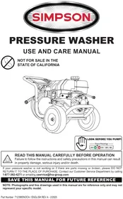 Notice Simpson MEGASHOT MS61367 Nettoyeur haute pressio